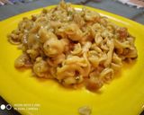 A picture of step 4 of White sauce fusilli pasta.