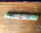 A picture of step 4 of Easy Salad Rolls from Leftovers in the Fridge.