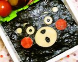 A picture of step 3 of Charaben Kumamon [Kumamoto Prefecture Mascot] Nori Bento.