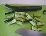 A picture of step 3 of Spicy Pounded Cucumber.