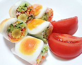 A picture of step 12 of Fresh Spring Rolls with Cheese & Cucumber Chikuwa.