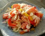 A picture of step 4 of Japanese-Style Ceviche with Myoga Ginger.