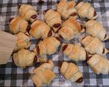 A picture of step 7 of Mini Chocolate Croissants with Frozen Puff Pastry.