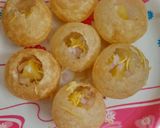 A picture of step 2 of Sev puri dahi puri.