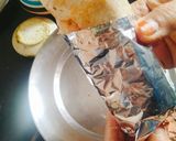 A picture of step 6 of Vegetable Frankie (instant veg Frankie).