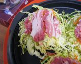 A picture of step 4 of Manly Hiroshima-style Okonomiyaki.