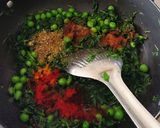 A picture of step 5 of Methi Matar.