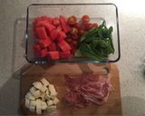 A picture of step 2 of Watermelon and mint salad.