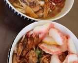 Foto langkah ke 8 dari resep Bubur Ayam Kuah Kuning.