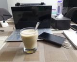 A picture of step 5 of Choco hazelnut iced coffee.