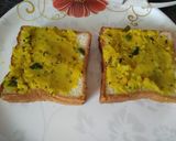 A picture of step 2 of Aloo Masala sandwich.