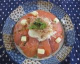 A picture of step 7 of Delicious Cheese and Salmon Chirashizushi.