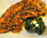 A picture of step 8 of Spiced Salmon Meunière with Mustard Sauce.