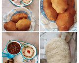A picture of step 5 of Banana flavoured bhatura with chatpate aloo and spicy chana.