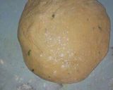 A picture of step 5 of Pumpkin chapatis with dhania.
