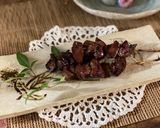 A picture of step 7 of Japanese Yakitori (焼鳥 skewer-grilled chicken) ①.