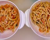 A picture of step 5 of Baby creamy bolognese spagheti.