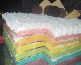Foto langkah ke 13 dari resep Rainbow cake / tart rainbow (pelangi).