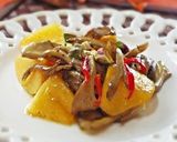 A picture of step 4 of Autumn Antipasto (Persimmons & Maitake Mushrooms).