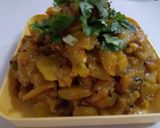 A picture of step 5 of Pumpkin ki sabji.