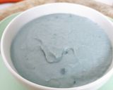 Hình bước làm 3 của món Bánh sữa phô mai 🧀 hoa đậu biếc