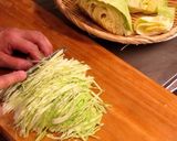 A picture of step 4 of Osaka Okonomiyaki with Beef Tendon.