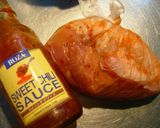 A picture of step 1 of Sautéed Chicken Marinated in Sweet Chili Sauce.