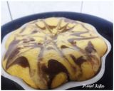 A picture of step 7 of Orange Marble Cake🍊🎂.