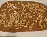 A picture of step 5 of Cashew Toffee Milk Chocolate Bark.