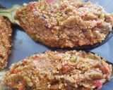 Foto del paso 5 de la receta: Berenjenas rellenas de pisto, lentejas y boulgour