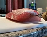 A picture of step 3 of Bacon and Apple Stuffed Pork Loin.