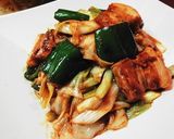 A picture of step 8 of Tangy Stir-fried Chicken Thigh Meat and Green Peppers.