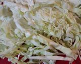 A picture of step 1 of Fermented Sauerkraut Batch 9.
