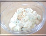 A picture of step 4 of Delicious Tofu with Umeboshi Mayo Sauce.