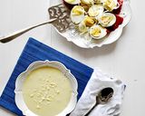 Foto del paso 2 de la receta Huevos cocidos y crema de patata y manzana