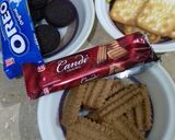 A picture of step 1 of Choco filled Biscuit Swiss Roll.