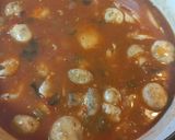 A picture of step 4 of Sicilian Hake Stew with Raisins and Mushrooms.