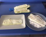 Foto del paso 2 de la receta Rollitos de calabacín rebozado y relleno