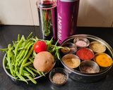 A picture of step 1 of Gavar alu sabji.