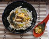 Foto del paso 6 de la receta Cuscús Perlado al Aceite de Bonito con Notas Umami de Salsa Perrins, Wakame y Mejillones