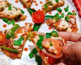 A picture of step 7 of Moong dal cheese pizza.