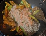 A picture of step 6 of Kundru peanut masala with roti (dinner sabji).