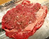 A picture of step 1 of Steak and mushrooms.