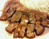 A picture of step 5 of Tonteki (Pork Steak) from Mie Prefecture.