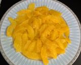A picture of step 1 of Basic Orange Cake with fresh orange peel.