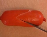 A picture of step 1 of Wiener Sausage Garnish for Charaben.