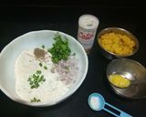 A picture of step 2 of Moong dal lachchha paratha.