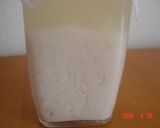 A picture of step 3 of Sake Lees Yeast - Liquid Bread Starter.