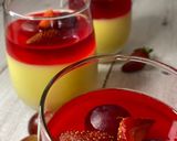 صورة لخطوة 6 من وصفة حلوى الكاستر مع الجيلي والفواكه 🍇🍓