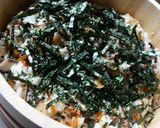 A picture of step 8 of Chirashizushi with Lots of Toppings.